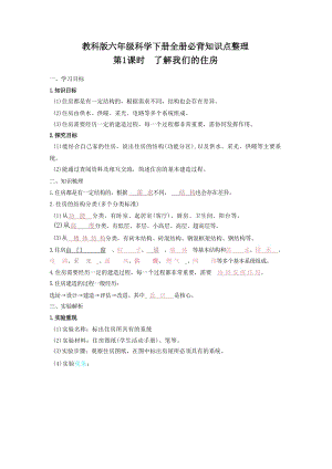 教科版六年級科學下冊全冊必背知識點整理.docx