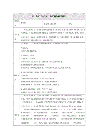 （大單元整體教學）第二單元《空氣》（單元分析）教科版科學三年級上冊.docx