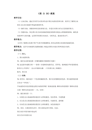 蘇少版四年級上冊美術10《黑 白 灰》教案.doc