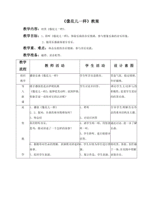 人音版八年級(jí)下冊(cè)音樂像花兒一樣教案1.docx