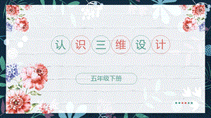 川教版五年級下冊信息技術1.1《認識三維設計》教學課件.pptx
