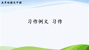 2023-2024部編版語文五年級下冊習作例文習作（課件）.ppt