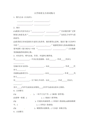 古詩專題練習(xí)-小升初語文5（含答案）.doc