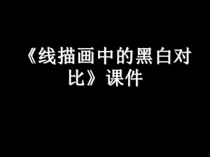 人美版六年級上冊美術(shù)《線描畫中的黑白對比》課件.ppt