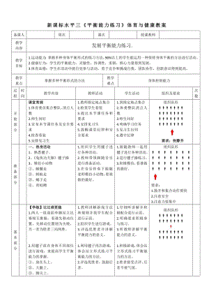 39水平三《發展平衡能力練習》教學設計.docx