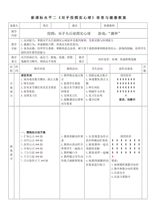 10水平二 投擲 《雙手頭后前擲實(shí)心球》教案.docx