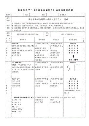 24水平二《花球啦啦操自編組合動作》教案.docx