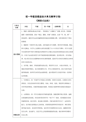 12、水平四 田徑運動18課時大單元教學計劃-《蹲踞式起跑》.docx