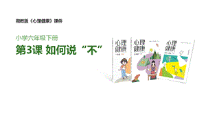 湘教版六年級下心理健康教育3《如何說“不”》課件.pptx