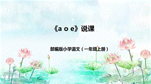 部編版小學語文一年級上冊《a-o-e》說課課件.pptx