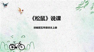 部編版小學語文五年級上冊《松鼠》說課課件.pptx