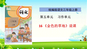 部編版小學語文三年級上冊金色的草地精品說課課件.pptx