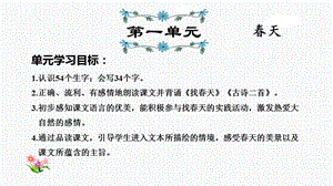 【復習總課件】部編版二年級語文下冊第一單元知識點梳理（課件）(共40張PPT).pptx