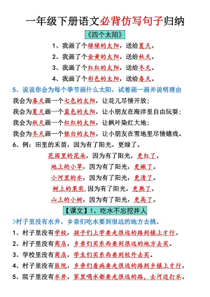 部編版一年級下冊語文仿寫句子匯總（精品）.pdf