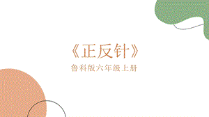 魯科版六上綜合實踐活動3.2《正反針》課件.pptx