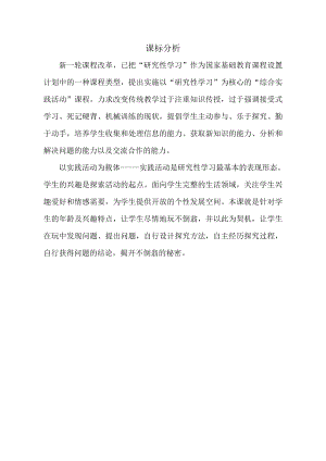 小學(xué)綜合實(shí)踐活動(dòng)-不倒翁的探秘-孫-課標(biāo)分析.doc