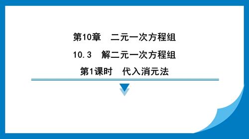 25春蘇科版七年級(jí)下冊(cè)數(shù)學(xué)10.3　解二元一次方程組 習(xí)題課件.pptx