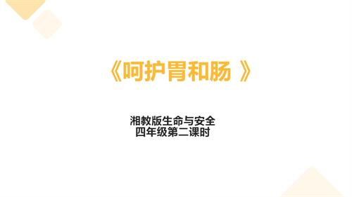 湘教版四年級上冊生命與安全2.呵護(hù)胃和腸 課件.pptx