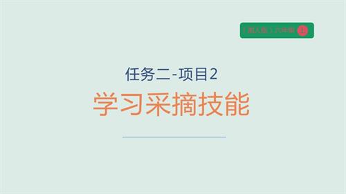 湘人版六年級上冊勞動實(shí)踐指導(dǎo)手冊任務(wù)二項(xiàng)目2學(xué)習(xí)采摘技巧.pptx