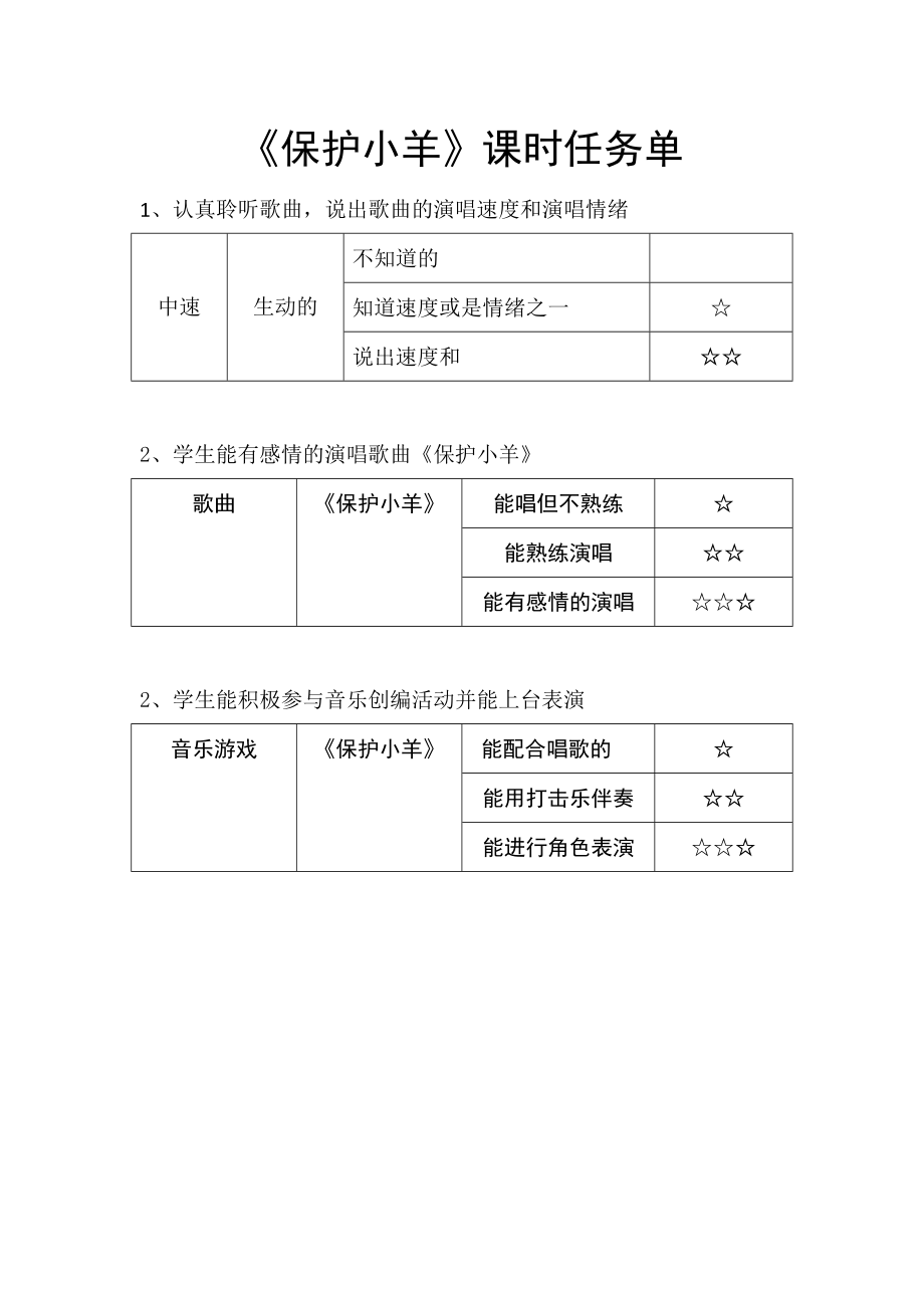 2025新湘文藝版一年級下冊音樂第2課保護小羊課件ppt+教案.rar