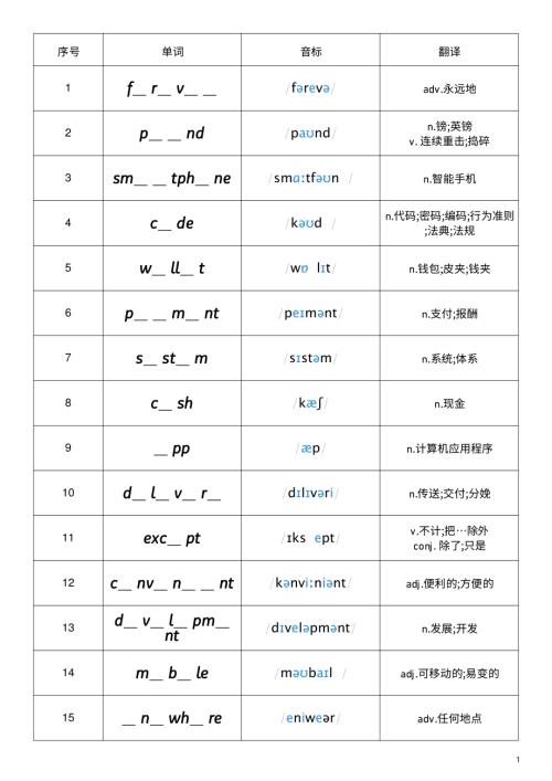 2025秋外研版八年級(jí)上冊英語Unit4單詞挖空練習(xí).pdf
