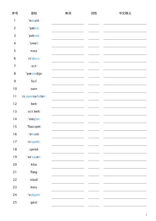 2025秋外研版八年級上冊英語Unit 5 看音標默單詞.pdf