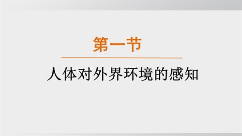 25秋人教版八年級上冊生物學第一節 人體對外界環境的感知 課件.pptx